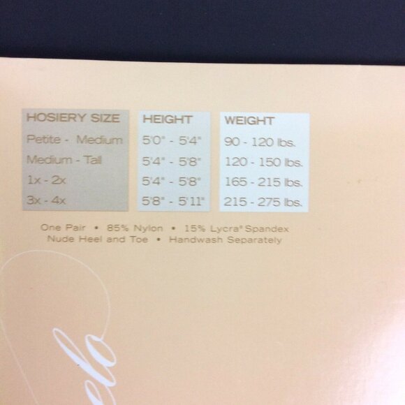 Michaelangelo Ivory Control Top Hosiery With Rose Corsage Appliqué Medium Tall - Picture 5 of 5